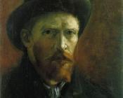 Self Portrait with Dark Felt Hat II